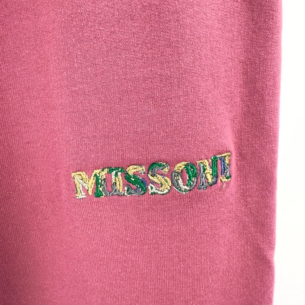 Missoni Wide Leg Sweatpants Womens Size Large Pink Lounge Comfy Pink Luxury